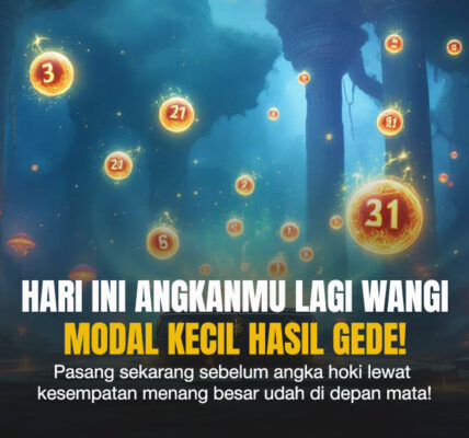 Bola angka bercahaya dengan nuansa hutan jamur mistis, mewakili aura hoki dan angka jitu yang melayang di udara.